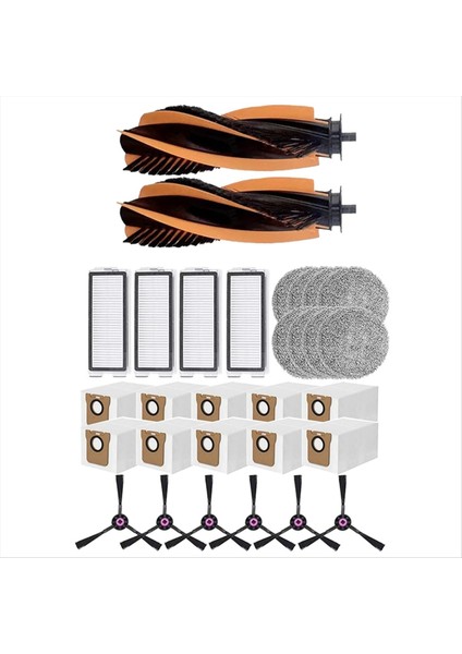 30 Adet Jonr P20 Pro/jonr T5 Pro Robotlu Süpürge Yedek Parça Ana Fırça Yan Fırça Filtre Paspas Bezi Toz Torbası (Yurt Dışından) fiyatları