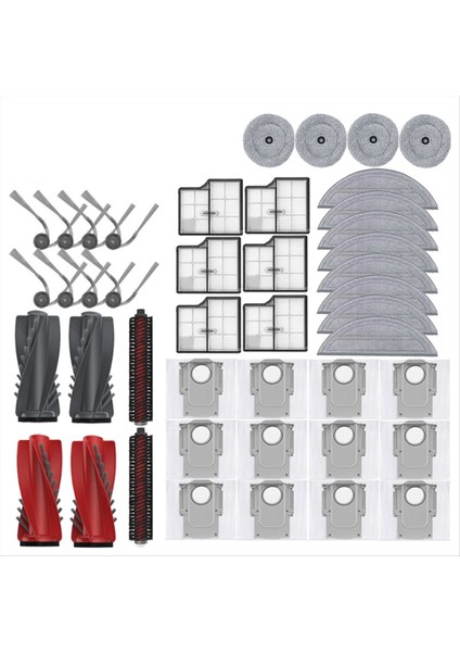 Paspas Bezi Aksesuarları Roborock Saros 10/roborock S9 Maxv Ultra Süpürge Ana Fırça Yan Fırça Yüksek Verimli Filtre (Yurt Dışından)