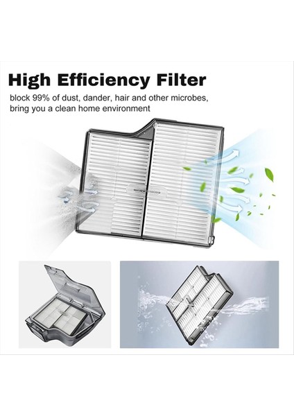 Paspas Bezi Aksesuarları Roborock Saros 10/roborock S9 Maxv Ultra Süpürge Ana Fırça Yan Fırça Yüksek Verimli Filtre (Yurt Dışından) modelleri