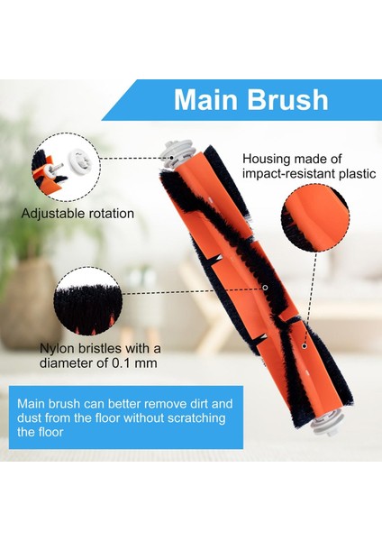 Dreame D9 D9 Max L10 Pro Robot Vakum Yedek Parça Sarf Malzemeleri Ana Yan Fırça Hepa Filtre Paspas Bezi (Yurt Dışından) fırsatları