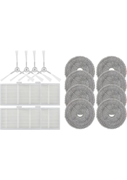 Uwant U200/U200 Pro Elektrikli Süpürge Robotu Yedek Parça Yan Fırça Paspas Hepa Filtre Yedek Aksesuarlar (Yurt Dışından)