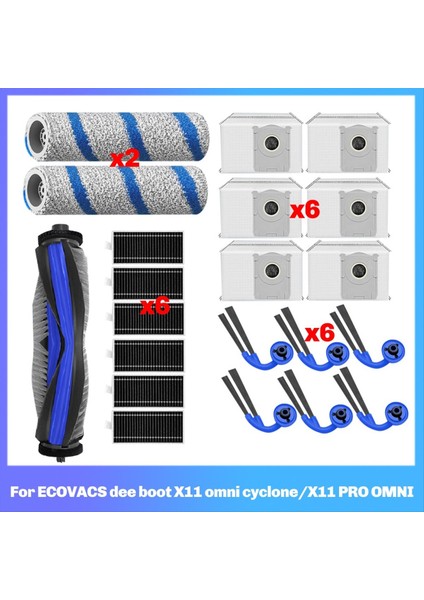 Ecovacs Deeboot X11 OMNICYCLONE/X11 Pro Omnı Yedek Parça Ana Yan Fırça Hepa Filtre Rulo Paspas Aksesuarları (Yurt Dışından) fırsatları
