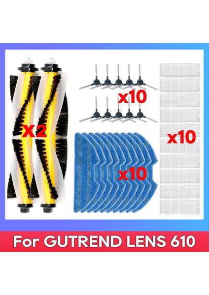 Gutrend Lens 610 Vision 730 Echo 520 Iclebo G5 Ana Yan Fırça Filtre Paspas Robotlu Süpürge Aksesuar Parçası (Yurt Dışından) fiyatları