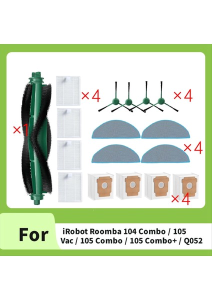 3irobot Roomba 104 Combo / 105 Vac / 105 Combo / 105 Combo+ / Q052 Süpürme Makinesi Aksesuarları Için 17 Adet (Yurt Dışından) fırsatları