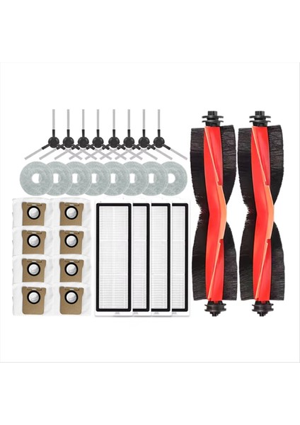 30 Adet Xiaomi X20 Max / X20 Pro / D109GL / D102GL Elektrikli Süpürge Yedek Parça Vakum Fırça Filtre Paspas Bezi Toz Torbası (Yurt Dışından) modelleri