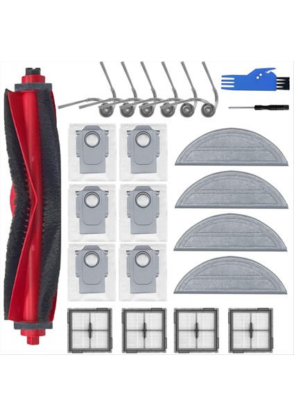 Roborock Q10 S5 / Q10 S5+ / Q10 X5 / Q10 X5+ / Q10 Vf / Q10 Vf+ Yedek Parça Vakum Fırça Filtre Paspas Bezi Toz Torbası (Yurt Dışından)