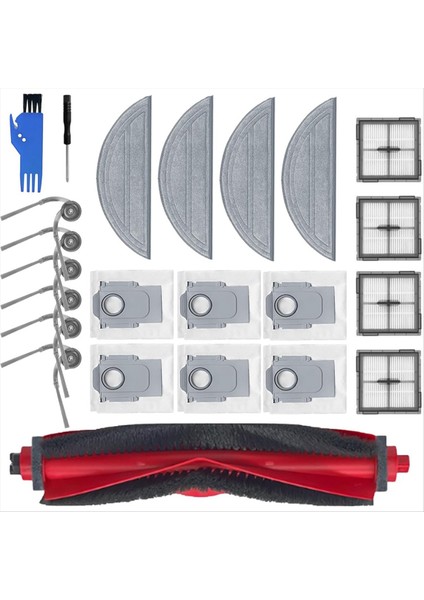 Roborock Q10 S5 / Q10 S5+ / Q10 X5 / Q10 X5+ / Q10 Vf / Q10 Vf+ Yedek Parça Vakum Fırça Filtre Paspas Bezi Toz Torbası (Yurt Dışından) fiyatları