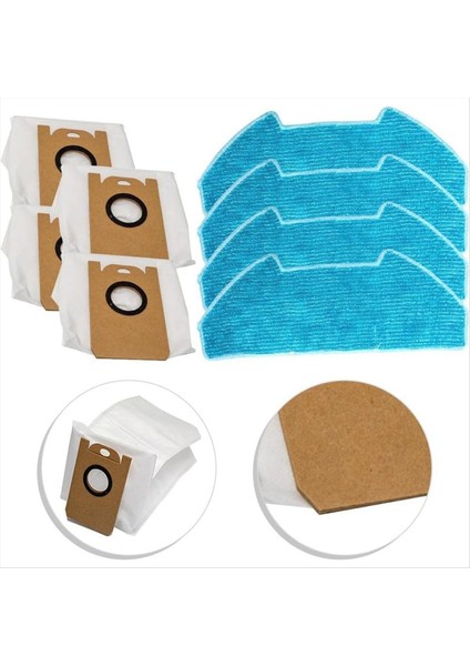 Redkey R10 Robot Süpürge Aksesuar Seti Mikrofiber Mendil ve Toz Toplama Torbaları ile Yedek Parçalar (Yurt Dışından) modelleri