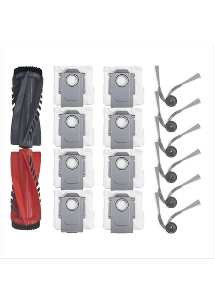 Roborock Saros 10 / S9 Maxv Ultra Vakum Parçaları Ana Silindir Yan Fırça Toz Torbaları Yedek Parçalar (Yurt Dışından)