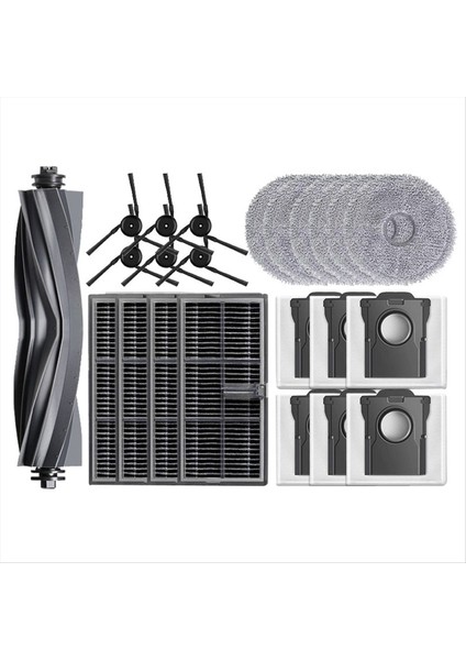 Mova P50 Pro Ultra / P50 Ultra Robotlu Süpürge Ana Yan Fırça Hepa Filtre Paspas Bezi Toz Torbası Aksesuarları Parçaları (Yurt Dışından)