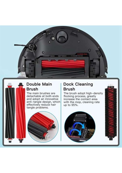13 Adet Roborock S8 Max Ultra Elektrikli Süpürge Yedek Parçalar Vakum Ana Fırça Kenar Fırça Paspas Bezi Toz Torbası Filtresi (Yurt Dışından) fırsatları