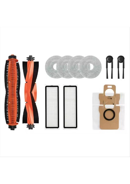 12 Adet Xiaomi Mijia M40S OV31CN Yedek Parça Anti-Dolaşma Rulo Fırça Ana Fırça Filtre Paspas Bezi Toz Torbası (Yurt Dışından)