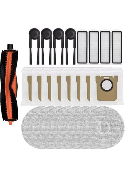 25 Adet Xiaomi Mijia Robot Vakum 5c OV42CN Yedek Parçalar Ana Fırça Yan Fırça Hepa Filtre Paspas Bezi Toz Torbası (Yurt Dışından)