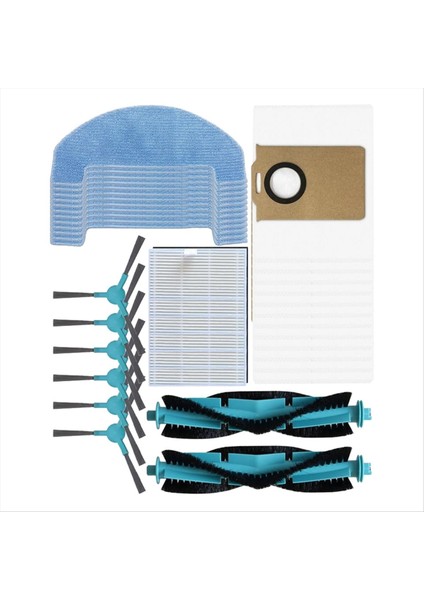 38 Adet Ultenic T20 Pro Elektrikli Süpürge Yedek Parçaları Ana Fırça Yan Fırça Hepa Filtre Paspas Bezi Toz Torbası (Yurt Dışından) indirimleri