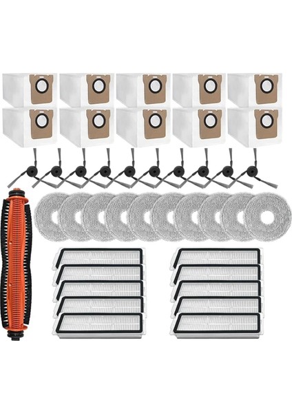 41 Adet Ana Yan Fırça Hepa Filtre Paspas Bezi Toz Torbası Aksesuarları Xiaomi Mijia 5 PRO/OV21CN Elektrikli Süpürge Parçaları (Yurt Dışından)
