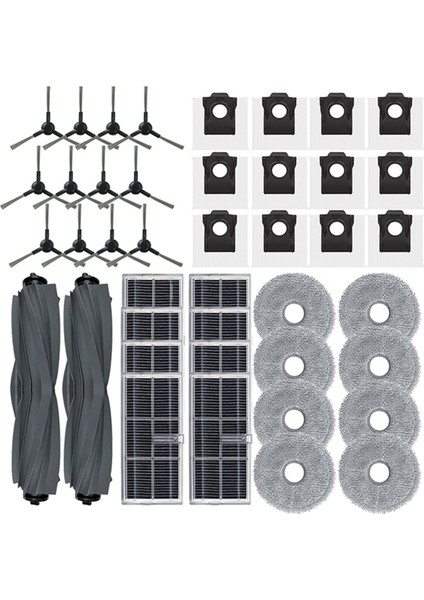 Dreame Mova E30 Ultra/trouver E30 Ultra Ana Yan Fırça Hepa Filtre Paspas Pedi Toz Torbası Elektrikli Süpürge Aksesuarları (Yurt Dışından)