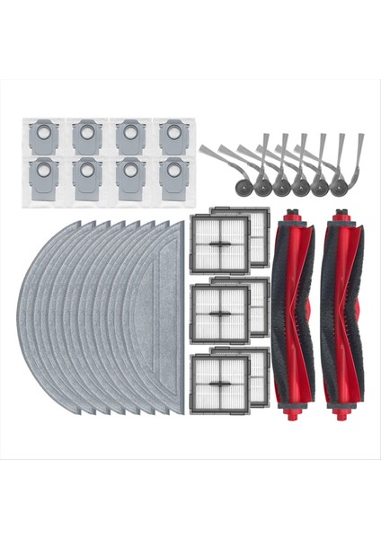 30 Adet Roborock Q10 S5/Q10 S5+/Q10 X5/Q10 X5+/Q10 VF/Q10 Vf+ Yedek Parça Ana Yan Fırça Filtre Paspas Bezi Toz Torbası (Yurt Dışından) fırsatları