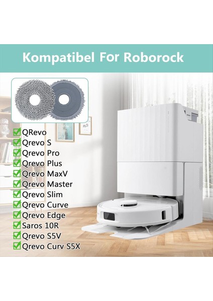 Roborock Q Revo/qrevo S/pro/maxv/master/slim/curve/edge/saros 10R/Z70 Robotlu Süpürge Için Paspas Bezi (Yurt Dışından) fırsatları