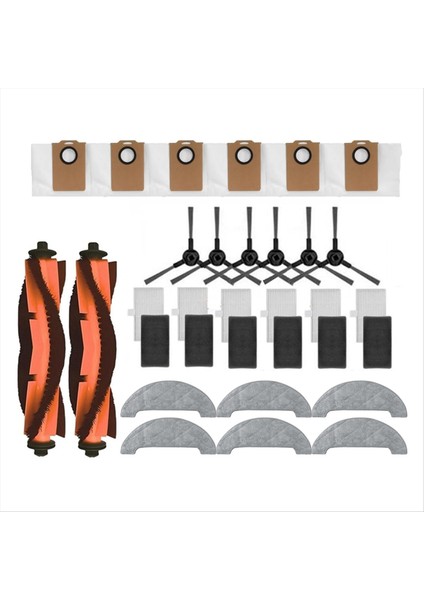 Dreame Mova E20 Pro Plus/trouver E20 Pro Plus Için 26 Adet Yedek Parça Vakum Fırçası Toz Torbası Filtre Paspas Bezi (Yurt Dışından) fiyatları