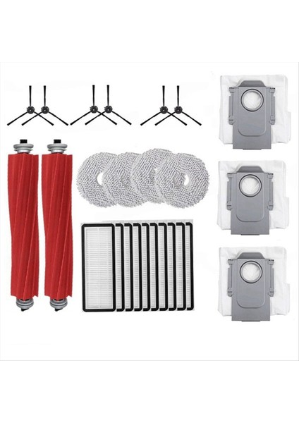 Roborock Qrevo Plus/qrevo S/qrevo Maxv Robot Vakum Aksesuarları Paspas Bezleri Hepa Filtre Ana Yan Fırça Seti Için Uygun (Yurt Dışından)