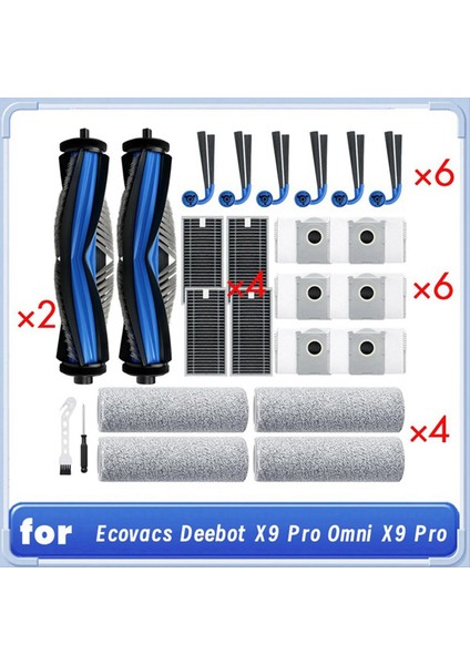 Ecovacs Deebot X9 Pro Omni X9 Pro Vakum Robotu Ana Yan Fırça Paspas Filtresi Toz Torbaları Için 24 Adet (Yurt Dışından) indirimleri