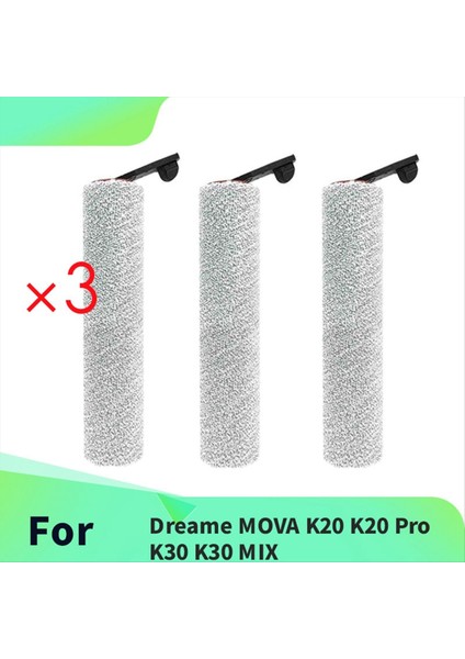 3 Adet Ana Fırça Dreame Mova K20 K20 Pro K30 K30 Mıx Süpürme Makinesi Aksesuarları Ana Fırça Yedek Parçaları (Yurt Dışından) modelleri