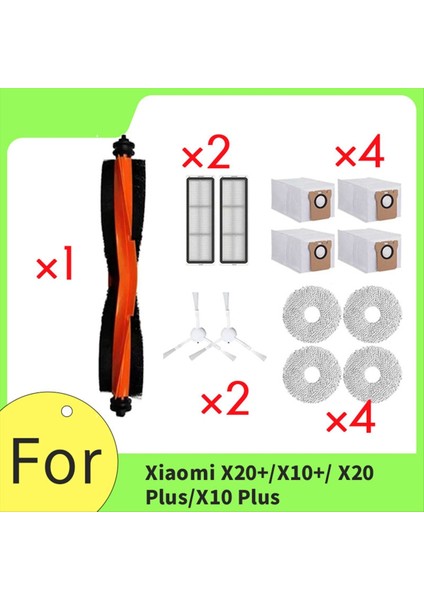 13 Adet Xiaomi X20+/X10+/X20 PLUS/X10 Plus Süpürme Makinesi Aksesuarları Ana Yan Fırça Paspas Filtresi Toz Torbaları (Yurt Dışından) fiyatları