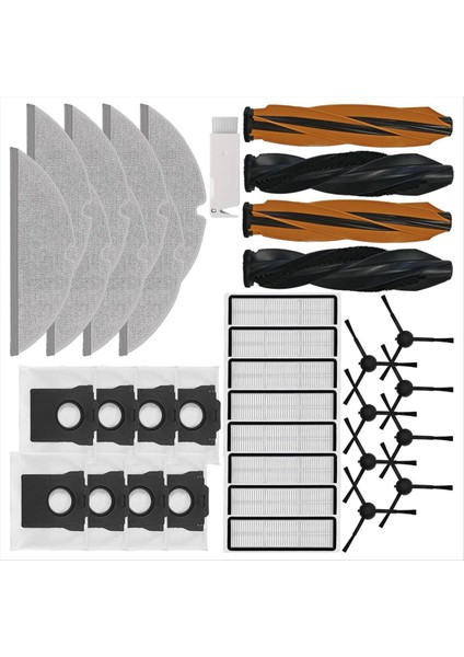 Dreame D20 Plus Elektrikli Süpürge Yedek Parçaları Için 35 Adet Yedek Parçalar Ana Yan Fırçalar Filtreler Paspas Bezleri Toz Torbaları (Yurt Dışından) fırsatları