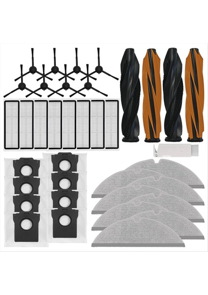 Dreame D20 Plus Elektrikli Süpürge Yedek Parçaları Için 35 Adet Yedek Parçalar Ana Yan Fırçalar Filtreler Paspas Bezleri Toz Torbaları (Yurt Dışından) indirimleri
