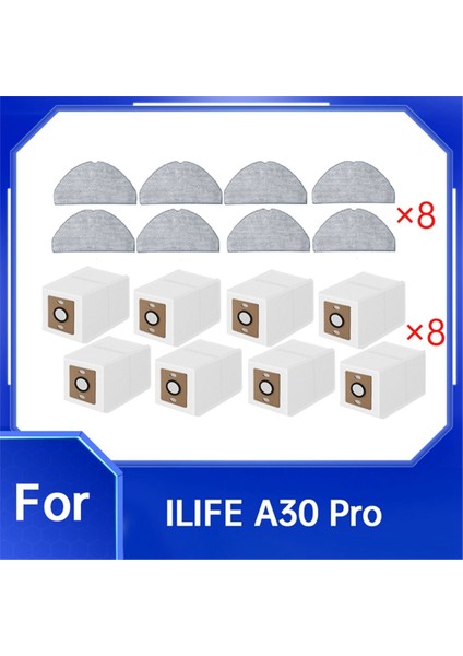 Ilıfe A30 Pro Vakum Süpürgesi Aksesuarları Için 16 Adet Paspas Pedi Toz Torbası (Yurt Dışından) modelleri