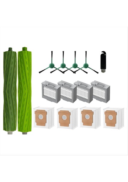 15 Adet Irobot Roomba Max 705 Vac/roomba Plus 504 Vac Elektrikli Süpürge Parçaları Ana Yan Fırça Filtreleri Için Yedek Parçalar (Yurt Dışından)