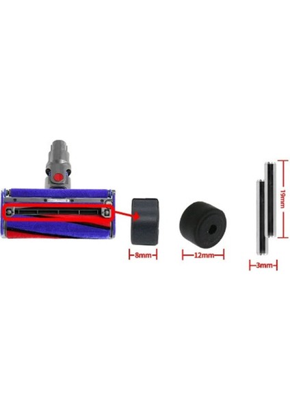 Vakum Emme Kafası Hortumu ve Taban Plakası Tekerlekler Dyson V7 V8 V10 V11 V15 Yumuşak Rulo Elektrikli Süpürge Parçaları (Yurt Dışından) indirimleri