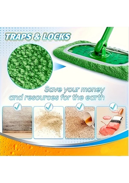 Paspas Pedleri Dolum Swiffer Süpürgesi Paspas-Kuru Süpürme Bezleri ve Islak Mop Bezleri Ev Temizliği Için Yıkanabilir 8 Adet (Yurt Dışından) fırsatları