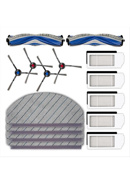 Ecovacs Deebot N20 PLUS/N20 Pro Plus Robotik Vakum Temizleyici Aksesuarları Silindir Fırça Yan Fırçaları Filtreler Paspas Pedleri (Yurt Dışından) fırsatları