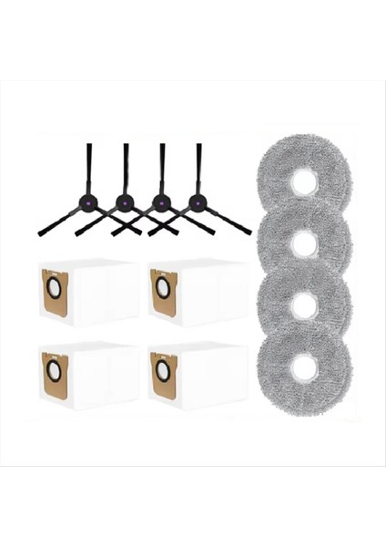 Jonr P20 Pro Elektrikli Süpürge Aksesuarları Için 12 Adet Yan Fırça Paspas Toz Torbaları (Yurt Dışından)