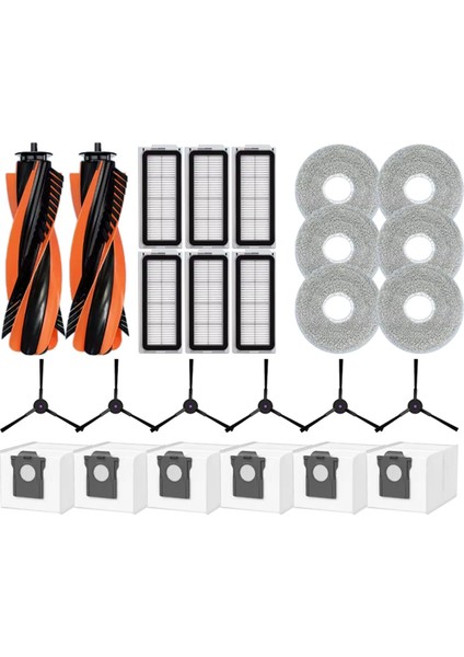 Uyumlu Cecotec Conga X70 Yedek Parça Aksesuarları Ana Yan Fırça Hepa Filtre Paspas Pedi Toz Torbası (Yurt Dışından) modelleri