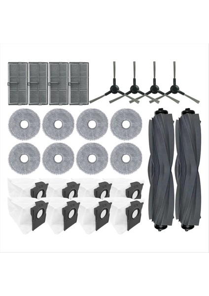 Dreame L10S Pro Ultra ISI/X30 ULTRA/X30 Pro Yedek Parçalar Ana Yan Fırça Toz Torbası Filtre Paspas Bezi Için 26 Adet (Yurt Dışından)