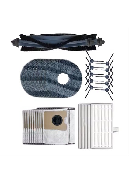 Eufy Omni C20 Elektrikli Süpürge Yedek Parçaları Ana Fırça Yan Fırça Toz Torbası Hepa Filtre Paspas Bezleri (Yurt Dışından) modelleri