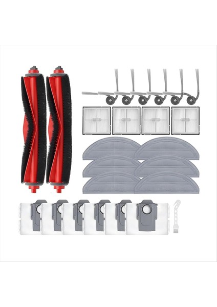 25 Adet Roborock Q10 S5/Q10 S5+/Q10 X5/Q10 X5+ Süpürme Makinesi Aksesuarları Ana Yan Fırça Paspas Filtresi Toz Torbaları (Yurt Dışından) fiyatları