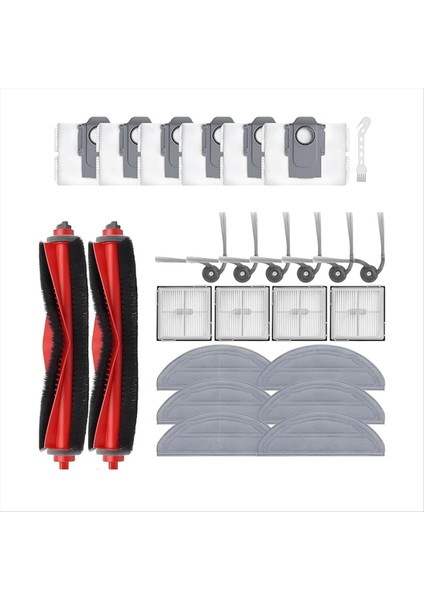 25 Adet Roborock Q10 S5/Q10 S5+/Q10 X5/Q10 X5+ Süpürme Makinesi Aksesuarları Ana Yan Fırça Paspas Filtresi Toz Torbaları (Yurt Dışından) modelleri
