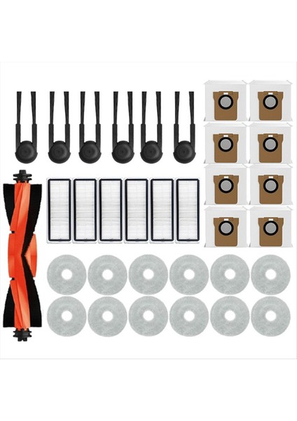 Xiaomi Mijia M40S/OV31CN Robotlu Süpürge Ana Yan Fırça Hepa Filtre Paspas Bezi Toz Torbası Yedek Parça (Yurt Dışından)