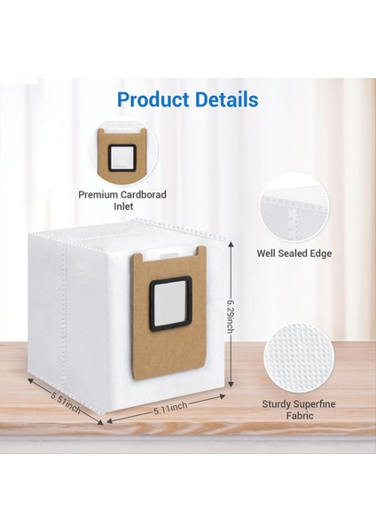 Eufy E28 OMNI/E25 Omni Robot Vakum 3l Büyük Kapasiteli Ağır Hizmet 4 Katmanlı Gözyaşı Vakum Torbaları Için 14 Paket Toz Torbaları (Yurt Dışından) fiyatları