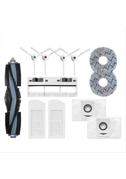 Ecovacs Deebot T10 Turbo X1 Omnı Elektrikli Süpürge Aksesuarları Ana Yan Fırça Kapağı Filtre Temizleme Bezi Toz Torbası (Yurt Dışından)