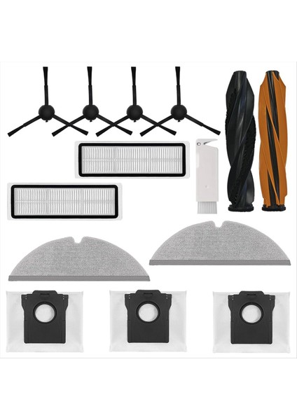 Dreame D20 Plus Robot Vakum Aksesuarları Için 14 Adet Yedek Parçalar Ana Yan Fırçalar Filtreler Paspas Bezleri Toz Torbaları (Yurt Dışından) fırsatları