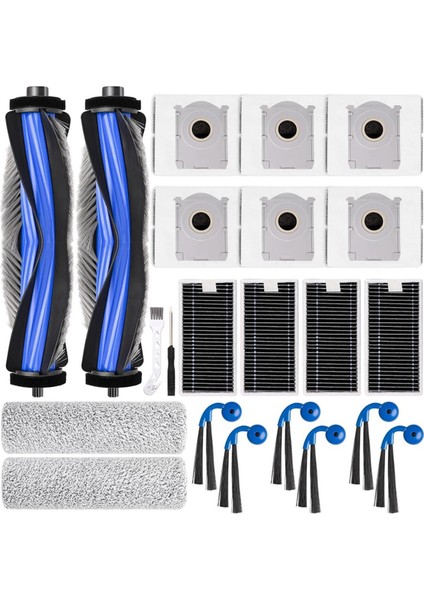 Ecovacs Deebot X9 Pro Omni Robot Vakum Yedek Parçalar Fırça Filtre Paspas Çantaları Için 22 Adet Aksesuar Kiti (Yurt Dışından) fiyatları