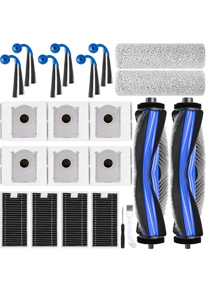 Ecovacs Deebot X9 Pro Omni Robot Vakum Yedek Parçalar Fırça Filtre Paspas Çantaları Için 22 Adet Aksesuar Kiti (Yurt Dışından) modelleri