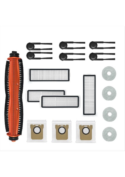 Xiaomi Mijia M40S/OV31CN Vakum Süpürge Aksesuarları Ana Roller Yan Fırça Hepa Filtre Mop Bez Toz Çantaları (Yurt Dışından)