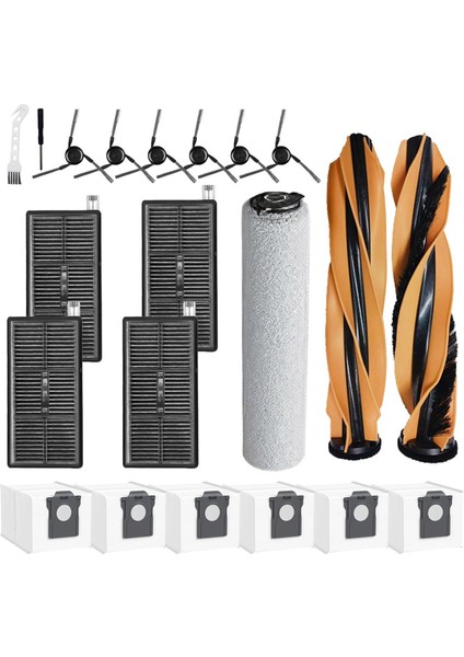 21 Adet Ana Fırça Rulo Paspas Toz Torbaları Yan Fırça Filtresi Dreame Mova Z60 Ultra Robotlu Süpürge Parçaları (Yurt Dışından) fiyatları