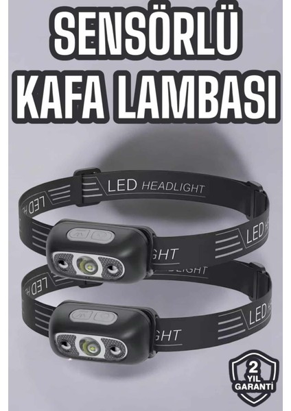 Kafa Lambası Kamp Lambası LED Işık Şarjlı Ayarlanabilir - MB000X-2H6WU3