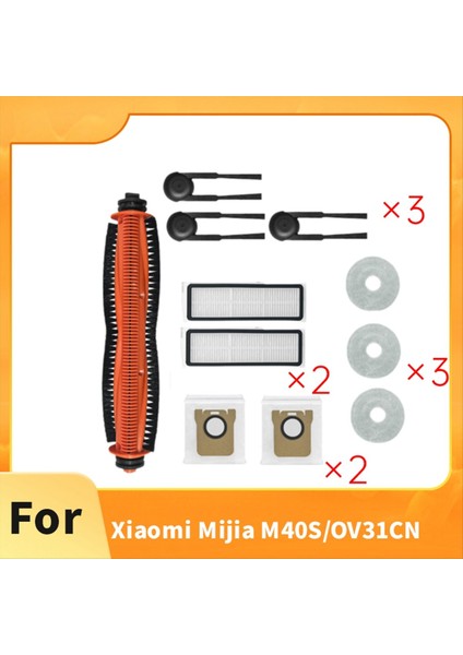 Xiaomi Mijia M40S/OV31CN Vakum Süpürge Aksesuarları Ana Roller Yan Fırça Hepa Filtre Mop Bez Toz Çantaları (Yurt Dışından) fırsatları